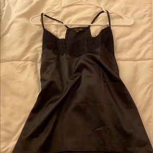 Satin tank with Lace detailing